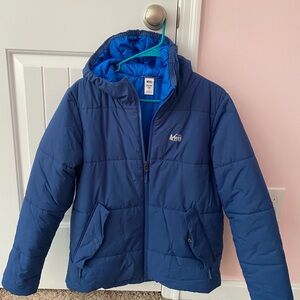REI Big Kids Navy Blue Puffer Jacket (XLarge -18)